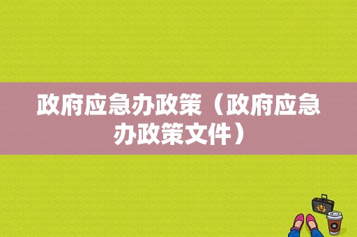 政府应急办政策（政府应急办政策文件）